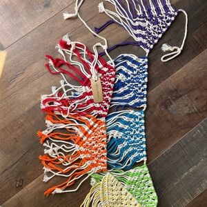 Rainbow Macrame Banner Wall Hanging